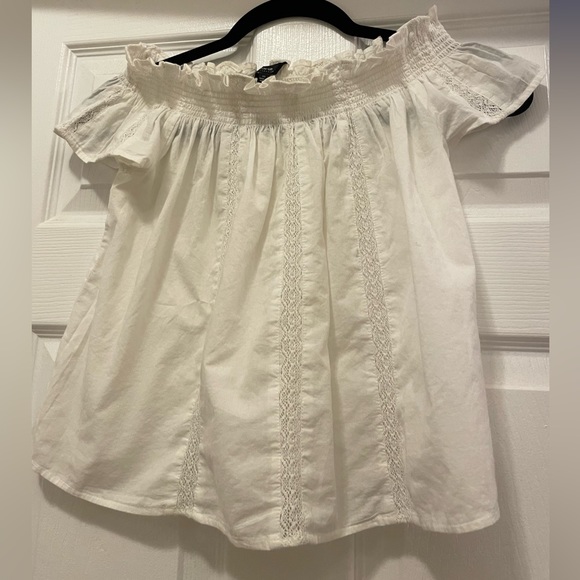 Joe’s Jeans White Off the Shoulder Top - Picture 3 of 3